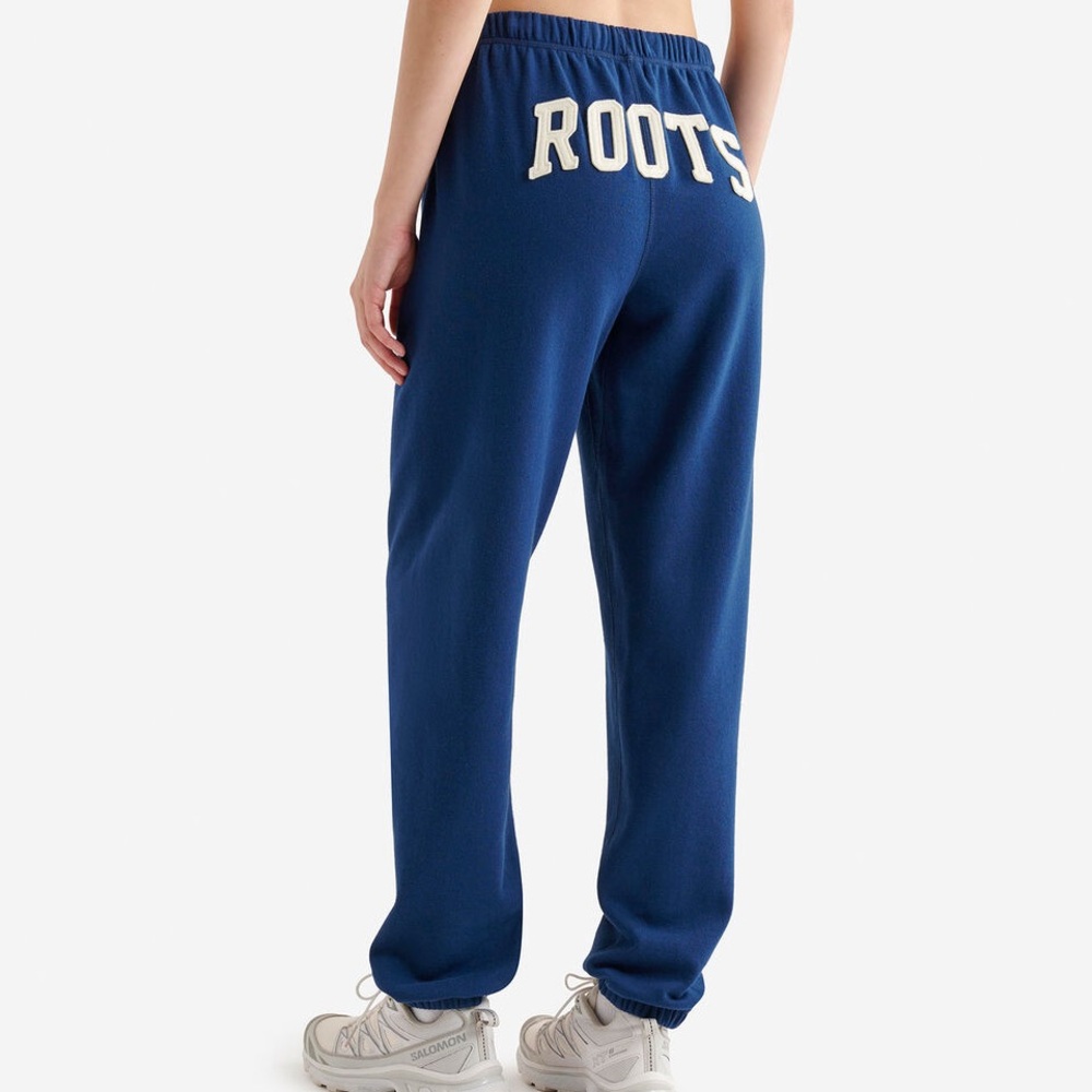 ROOTS SWEATPANTS true navy color Organic Original BF Sweatpant size Medium